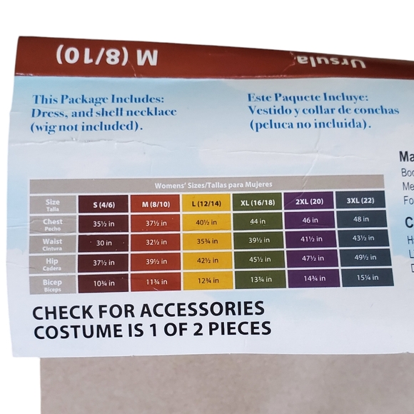 NWT Disguise Disney Ursula Women's Costume Halloween /Dress Up Size M (8/10) - Picture 15 of 16